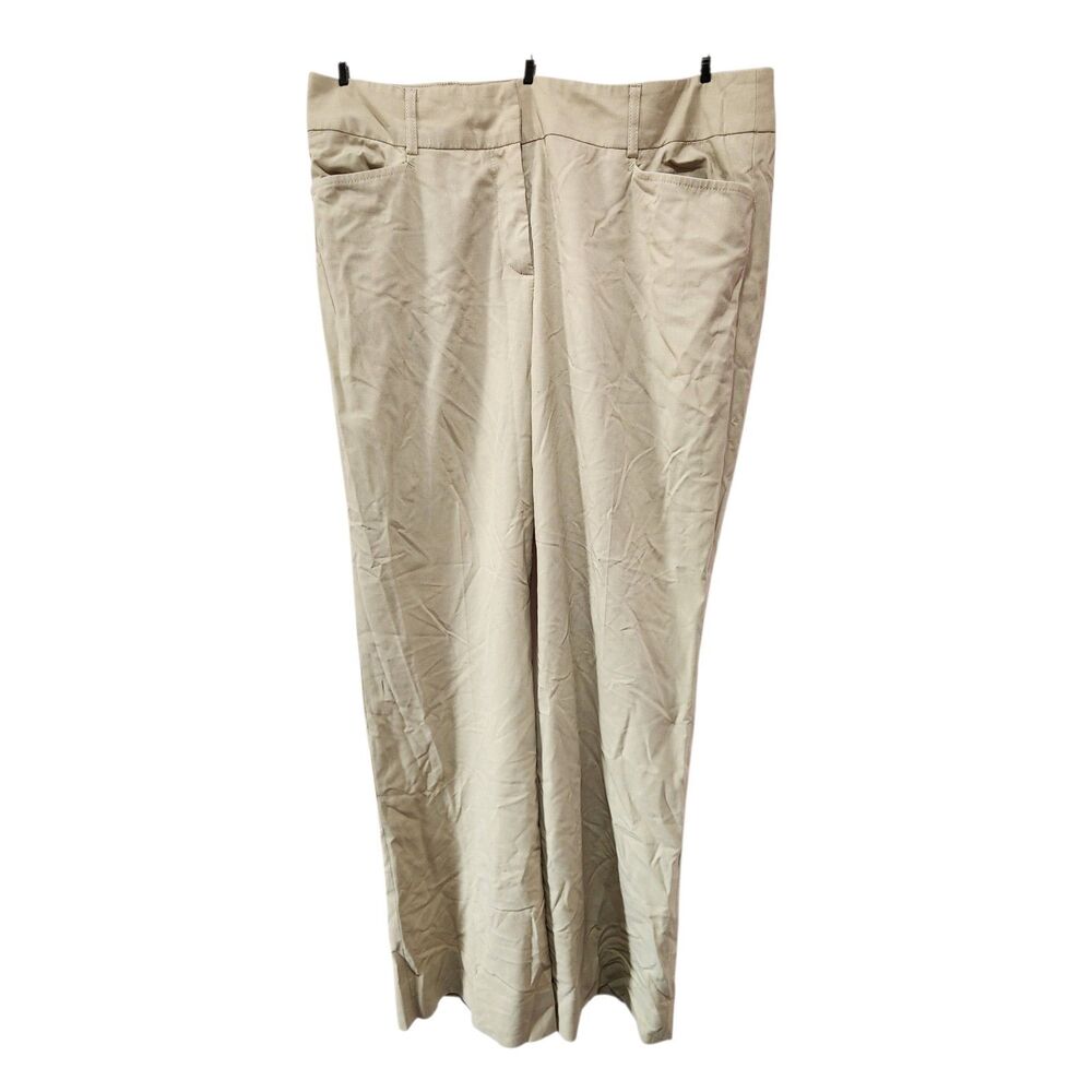 Michael Kors Beige Dress Pants 14 Wide Leg Trouser Career Office Work Chic‎